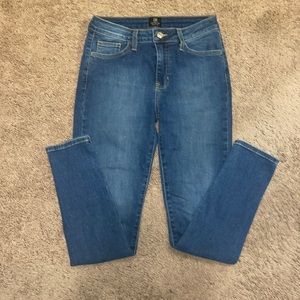 Just Black high waisted skinny jeans, size 27; worn a few times